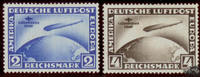 Deutsches Reich * 1930, Zeppelin, 1.Südamerikafahrt - 2+4 Reichsmark -