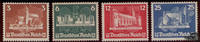 Deutsches Reich (*) 1935 3/6/12/25 Pfennig Einzelmarken aus Ostropa-Block -