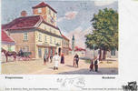 Österreich Ansichtskarte Stockerau, Pragerstrasse, Künstlerkarte, gelaufen 1903 -
