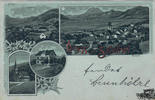 Österreich Ansichtskarte Selzthal, Mondschein-Litho, gelaufen 1897 -