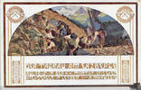 Österreich Ansichtskarte Künstlerkarte, Aulabild Montan. Hochschule Leoben, gelaufen 1911 -