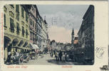 Österreich Ansichtskarte Steyr, gelaufen 1904, Alterungsspuren -