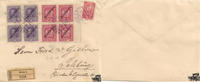 Österreich Deutsch-Österreich R-Brief 1920, 10 und 30 Heller Aufdruckmarken MiF mit 40 Heller Freimarke -