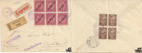 Österreich Deutsch-Österreich R-Brief 1920, 90 Heller Aufdruckmarke MiF mit 30 Heller geschnittene Freimarke, Auslandsbrief -