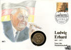 Deutschland 2 Mark Numisbrief - Ludwig Erhard Variante 2 -