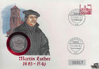 Deutschland 5 Mark Numisbrief - Martin Luther 1483 - 1546 -