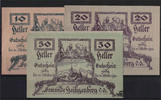 Österreich  10, 20 und 50 Heller, - Heiligenberg