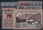 Österreich 10, 30, 50, 60, 75 und 90 Heller - Kössen, 3. Auflage -