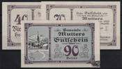 Österreich 40, 70 und 90 Heller - Mutters -