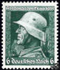 Deutsches Reich, 6 Pfennig Heldengedenktag 1935, Type x, senkrechte Riffelung* -