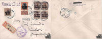 Deutschland R-Brief 1918, Nr. 1 mit Aufdruck Russisch Polen und Nr. 7/14 mit Aufdruck Generalgouvernement Warschau -