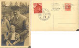 Österreich Fotokarte Adolf Hitler mit Mädchen Tag der Briefmarke 1940 Sonderstempel Berlin C2 -