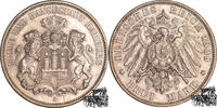 Deutschland 3 Mark 3 Mark 1909 J - Hamburg -