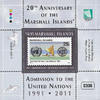 Marshall Inseln Marshall Inseln 2011 ** - 20. Jahrestag des Beitritts zu den Vereinten Nationen -