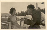 Österreich Fotokarte Adolf Hitler mit Mädchen -