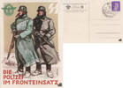 Deutschland Postkarte: Die Polizei im Fronteinsatz -