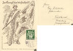 Deutschland Postkarte: Im Kampf um die Freiheit! Tag der Briefmarke 1941 -