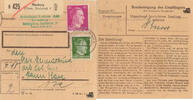 Deutschland Paketkarte Marburg 1941 -