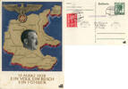 Deutschland Postkarte: Ein Volk ein Reich ein Führer -