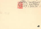 Deutschland Postkarte: Am 10. April dem Führer dein Ja -