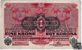 1 Krone 1919 - Deutschösterreich - vorzüglich -