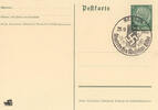 Deutschland Postkarte: Staatstreffen Mussolini - Hitler -