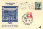 Deutschland Postkarte: Volksabstimmung 10. April 1938 -