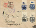 Deutschland R-Brief 1918, Nr. 4 mit Aufdruck Russisch Polen und Nr. 6/13 mit Aufdruck Generalgouvernement Warschau -