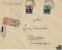 Deutschland R-Brief 1918, Nr. 8, 15 Aufdrucke Russisch Polen und Generalgouvernement -