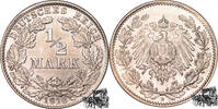 Deutschland 1/2 Mark 1/2 Mark 1918 D -