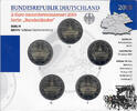 Deutschland 5 x 2 Euro 5 x 2 Euro 2018 ADFGJ - Berlin, Stempelglanz -