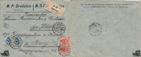 Russische Föderation Russland Brf. 1906, 3 und 7 Kopeken auf R-Brief, Einschreiben aus Berditschew (Ukraine) -