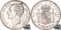Spanien 5 Peseten 5 Pesetas 1877 DE-M, Spanien -