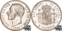 Spanien 5 Peseten 5 Pesetas 1885 MS-M, Spanien -