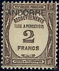   Andorra Andorra (französisch) * 1932 -  Postauftrags-Portomarke mit Aufdruck ANDORRE - 2 Franc 