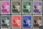 Belgien Belgien ** 1937 - Königin-Astrid-Erinnerungsfonds - 10+5 Centimes bis 2.45+1.55 Franc -