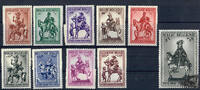 Albanien Belgien ** 1941 - Winterhilfswerk: Sankt Martin - 10+5 Centimes bis 5+5 Franc -