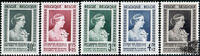 Albanien Belgien ** 1951 - Königin-Elisabeth-Fonds - 90+10 Centimes bis 8+4 Franc -