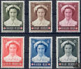 Albanien Belgien ** 1953 - Hochzeit von Prinzessin Joséphine-Charlotte von Belgien und Erbprinz Jean von Luxemburg - 80+20 Centimes bis 5 -