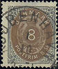   Albanien Dänemark o 1871 - Freimarken: Kroninsignien im Doppeloval - 8 Schilling 