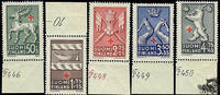 Finnland Finnland ** 1942 - Rotes Kreuz: Wappen der geschichtlichen Landschaften, 50+5 Pennia bis 4,75 Markka+45 Pennia -