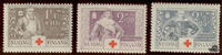 Finnland Finnland ** 1934 - Rotes Kreuz: Finnische Kriegshelden, 1 1/4 - 2 1/2 Markka -