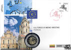 2 € Münze + Briefmarke Euro Numisbrief Litauen - Vilnuis, 2 Euro 2017, NUMIS COVER EDITION stplfr.