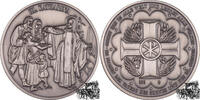 AR-Medaille - Hl. Katharina, Serie: Die Geschichte des Christentums, handpatiniert, -