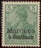 Deutsche Post in Marokko, 5 Centimos - Nr.8 I ** -