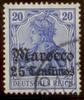 Deutsche Post in Marokko, 25 Centimos - Nr.37a -