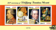 Liberia ** 2021 - 265. Geburtstag W. A. Mozart Block -