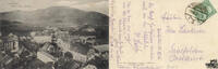 Österreich Postkarte: Saalfelden - Untermarkt u. Bahnhof -