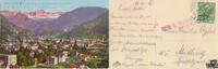 Deutschland Ansichtskarte Bozen-Gries mit dem Rosengarten von der Erzherzog Heinrich-Promenade -