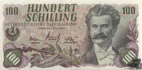 100 Schilling 1960 - 2.Republik, Mittlere Unterschrift auf Blattspitze - vorzüglich- -
